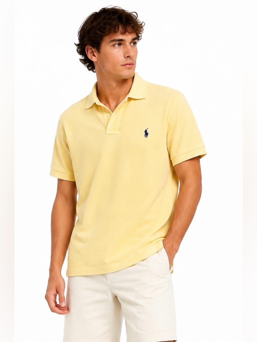 Polo Ralph Lauren Classic Mesh Polo  Yellow Cotton Pony Logo Men’s L
CAPB003